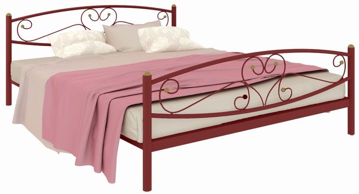 Фото Кровать двуспальная Каролина Plus (СМ 160х200) трубка металл от производителя Милсон в Саках по цене 14 360 ₽