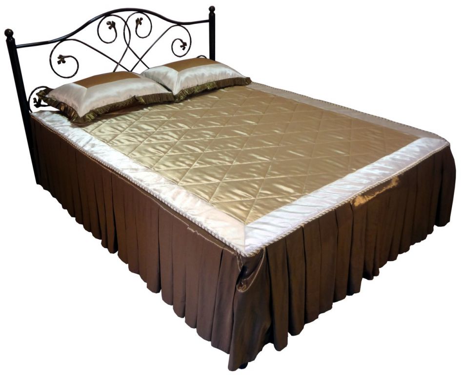 Фото Кровать двуспальная Алиса-1400 (СМ 140х200) основание металл трубка  от производителя Металл-Конструкция в Саках по цене 15 600 ₽