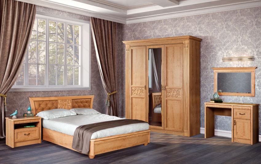 Фото Кровать двуспальная Лючия 200 (СМ 180x200) с основанием от производителя Яна в Саках по цене 51 390 ₽