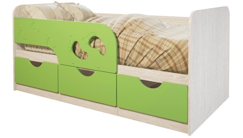 Фото Кровать детская Минима Лего (СМ 80х186) с ящиками от производителя Мебелони в Саках по цене 13&nbsp;530 ₽