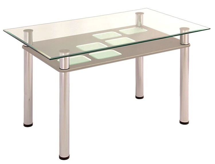 Фото Стол обеденный 3.0 с полкой мдф от производителя Мебель из стекла в Саках по цене 12&nbsp;330 ₽