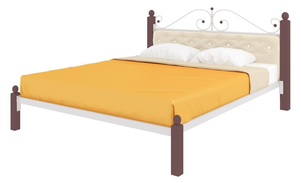 Фото Кровать двуспальная Диана Lux мягкая (СМ 180х200) трубка металл от производителя Милсон в Саках по цене 24 300 ₽