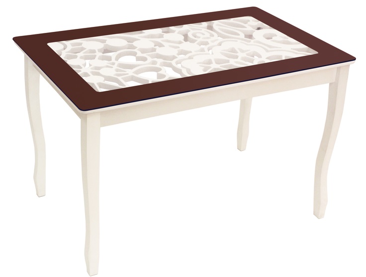 Фото Стол обеденный Стиль 2 Ажур III от производителя Мебель из стекла в Саках по цене 13 770 ₽