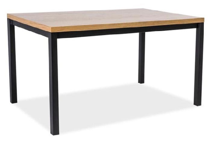 Стол обеденный Signal Normano (1,2) (металл, шпон-дуб,  черный (Signal) )