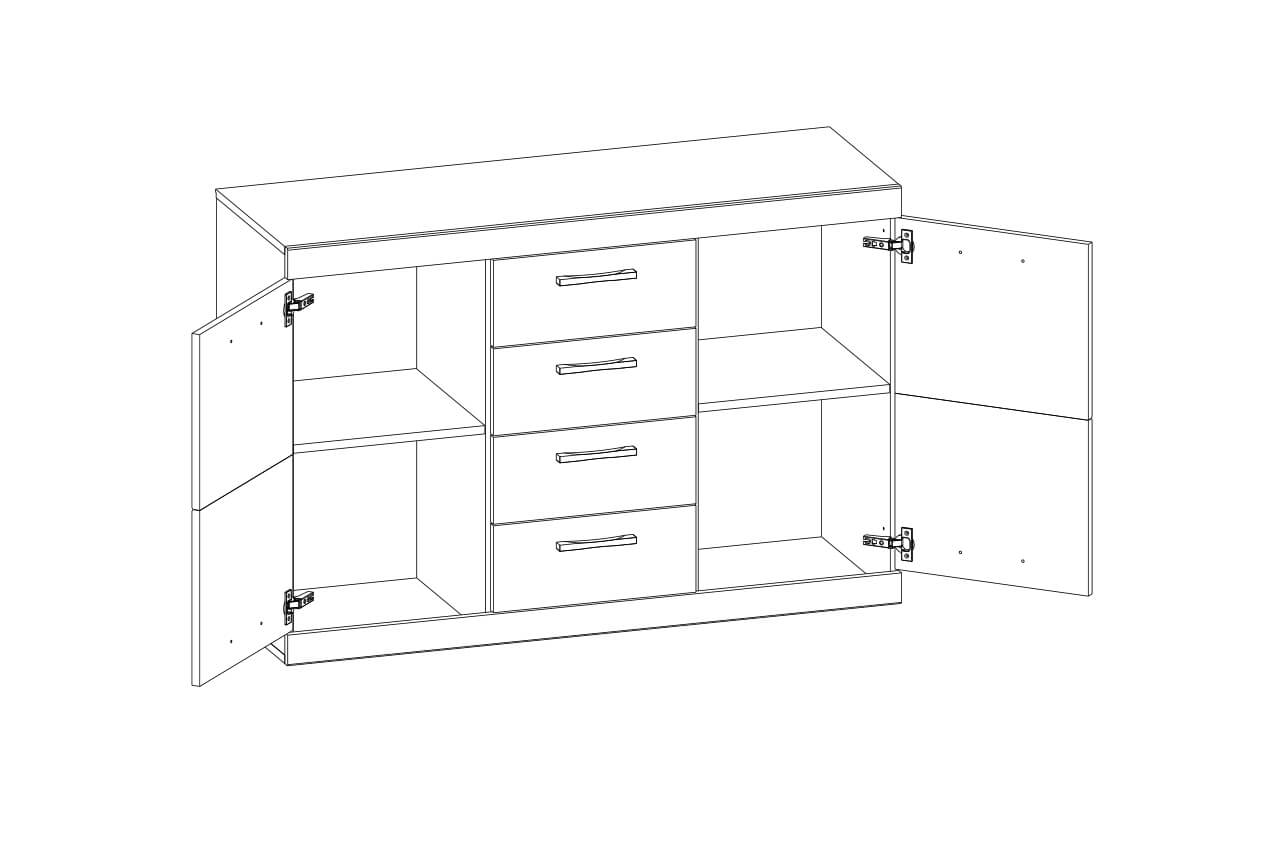 Фото Тумба 2D4S Оскар (Oskar) в Саках по цене 14 800 ₽ от производителя Анрэкс, код товара 2000002192183 шт Фото Тумба 2D4S Оскар (Oskar) от производителя Анрэкс в Саках по цене 14 800 ₽