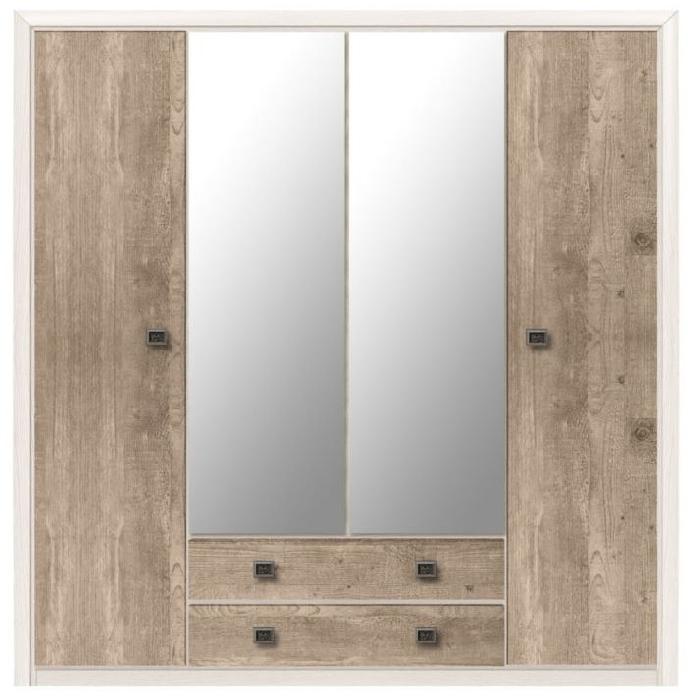 Шкаф Коен SZF4D2S (214) четырехдверный (ясень снежный, ясень снежный-сосна натуральная,(Black Red White (БРВ))) Шкаф Коен SZF4D2S (214) четырехдверный (ясень снежный, ясень снежный-сосна натуральная,(Black Red White (БРВ)))