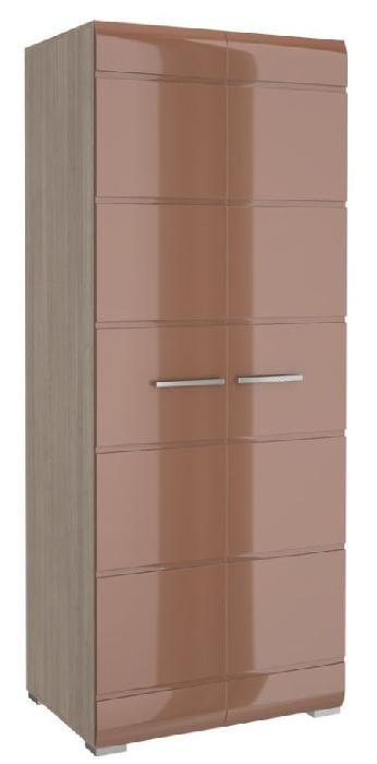 Шкаф Ненси (80) двухдверный (ясень шимо светлый, какао глянец,(Горизонт)) Шкаф Ненси (80) двухдверный (ясень шимо светлый, какао глянец,(Горизонт))