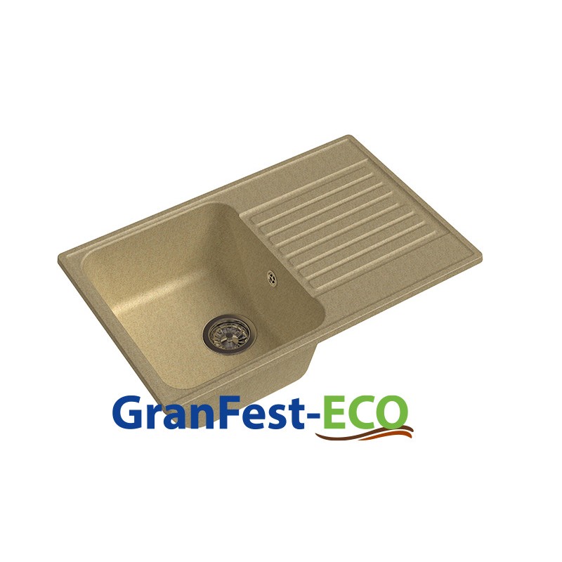 Фото Мойка Granfest eco-78 (ГР 740х480хh200) (шир.ящ.min 720) без сифона от производителя Granfest в Саках по цене 3 650 ₽