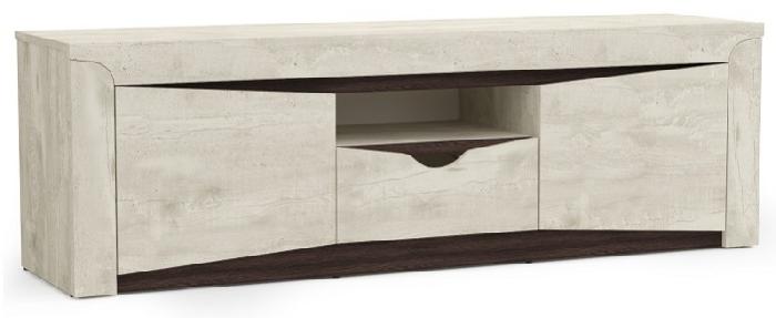 Тумба для ТВ Лючия 33.17 (бетон пайн белый, бетон пайн белый-венге (Олмеко) ) Тумба для ТВ Лючия 33.17 (бетон пайн белый, бетон пайн белый-венге (Олмеко) )