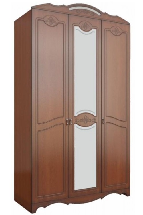 Фото Шкаф Лотос лакированный ШР-3 (133) трехдверный от производителя Браво-мебель в Саках по цене 42&nbsp;390 ₽