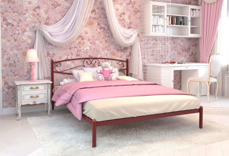 Фото Кровать двуспальная Каролина (СМ 180х200) трубка металл в Саках по цене 13 810 ₽ от производителя Милсон, код товара 2000002050148, 2000002050155, 2000002050162, 2000002050179, 2000002050186, 2000002050193, 2000002050209 шт Фото Кровать двуспальная Каролина (СМ 180х200) трубка металл от производителя Милсон в Саках по цене 13 810 ₽