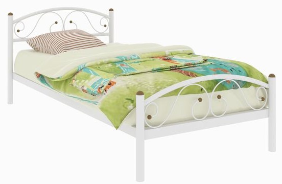 Фото Кровать односпальная Вероника Plus (СМ 90х190) трубка металл от производителя Милсон в Саках по цене 9 340 ₽