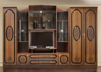 Стенка Эдвард-7 вар.№4 ЛМДФ (орех донской, орех донской,(Диал)) в Саках от производителя 