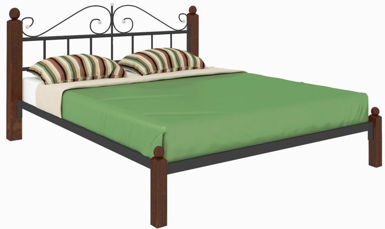 Фото Кровать двуспальная Диана Lux (СМ 180х200) трубка металл от производителя Милсон в Саках по цене 20 620 ₽