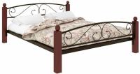 Фото derevyannye-krovati кровать двуспальная вероника lux plus (см 140х200) трубка металл производитель Милсон
