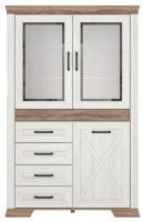 Шкаф Marselle REG2W1D4S (ясень снежный-дуб сонома темный, ясень снежный-дуб сонома темный (Black Red White (БРВ)) ) в Саках от производителя 