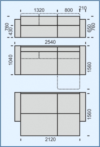Фото Диван угловой Тай 7-образный от производителя НТКО в Саках по цене 67 550 ₽