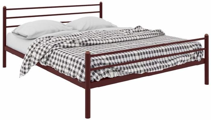 Кровать двуспальная Милана Plus (СМ 180х200) трубка металл ( 180х200 , металл , медная шагрень , без подъемного мех. , без ящиков , без матраса (Милсон) )