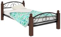 Фото derevyannye-krovati кровать односпальная вероника lux plus (см 90х190) трубка металл производитель Милсон