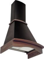 Вытяжка купольная Jasmin 160 (600х498хh605(1050)) (Материал Металл/Дерево , Цвет Черный/Неокрашено) в Саках от производителя 