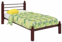 Фото derevyannye-krovati кровать односпальная милана lux (см 90х190) трубка металл производитель Милсон