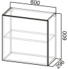 Фото Кухня Геометрия шкаф навесной ШГ600 (60) от производителя  в Саках по цене 10&nbsp;930 ₽