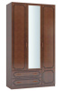 Фото Шкаф Лакированный ШР-3 (123) с зеркалом трехдверный от производителя Браво-мебель в Саках по цене 36&nbsp;530 ₽